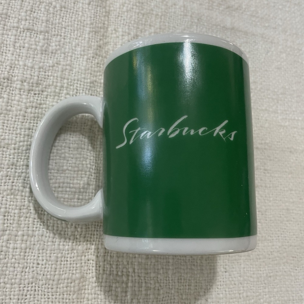 Starbucks Green Logo Ceramic Coffee Mug 12 Oz‎ Rare version Vintage Cafe